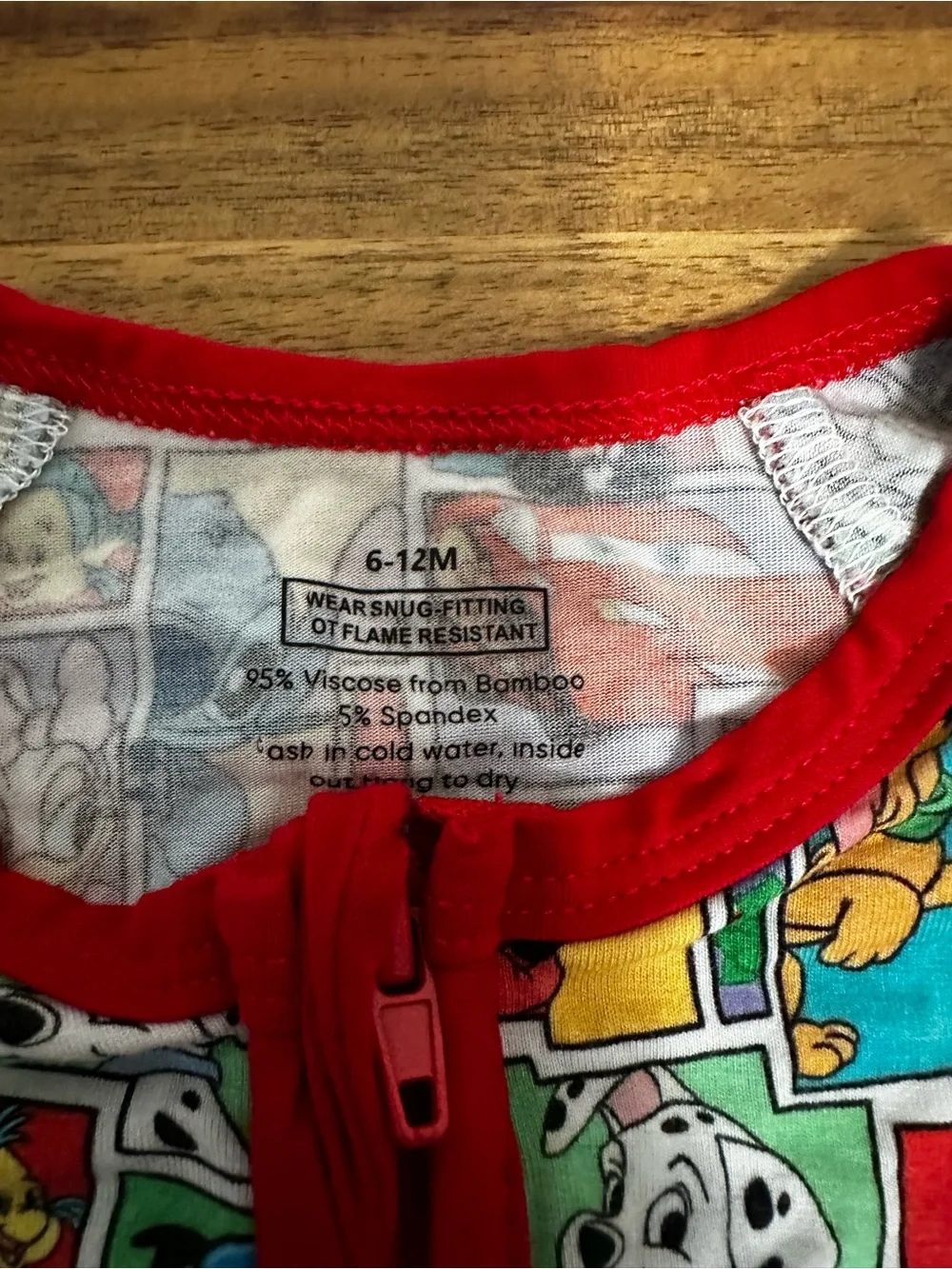Disney characters bamboo shortie size 6-12m